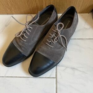 Rockport Laced Wing Tip, Size 7.5, Suede, Leather Toe